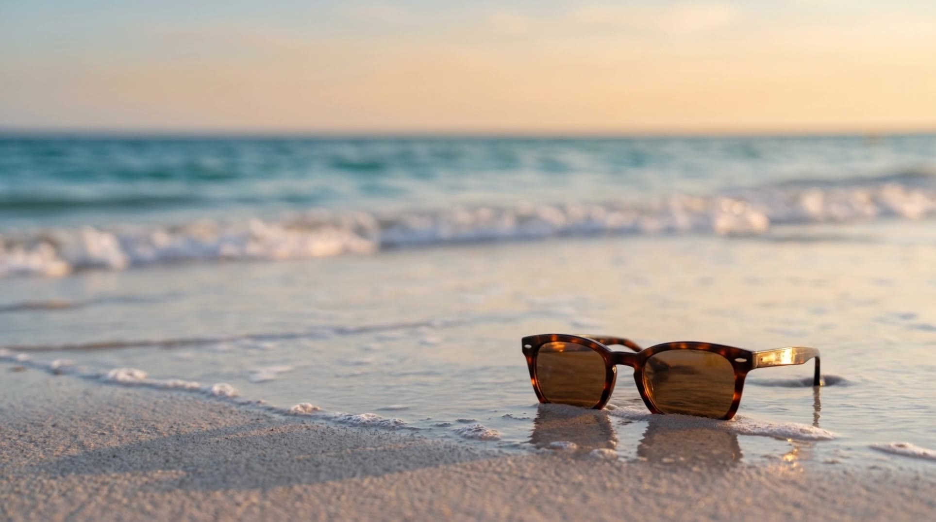 Sonnenbrille am Strand